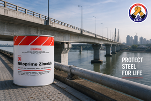 Fosroc Nitoprime Zincrich galvanic zinc primer protecting steel in concrete repair
