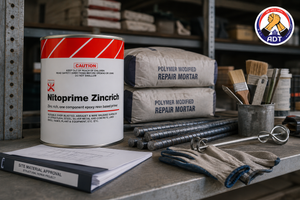 Fosroc Nitoprime Zincrich single component zinc-rich primer for reinforcement bars