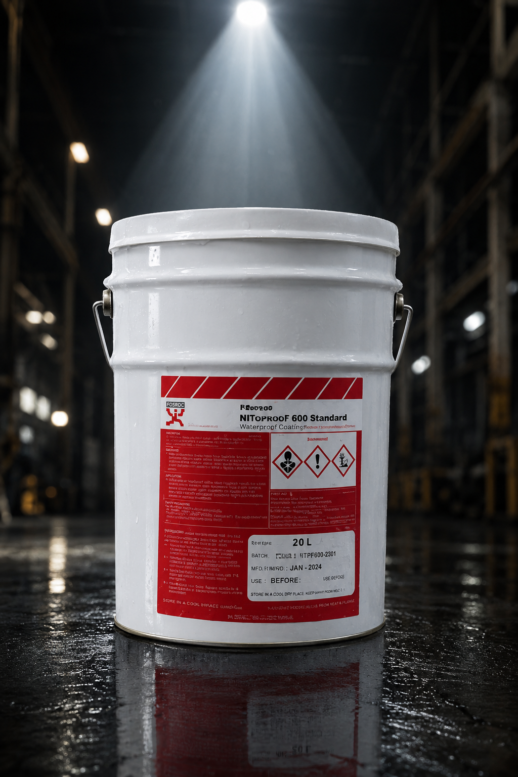 Fosroc Nitoproof 600PF applied on concrete surface — pitch-free seamless polyurethane waterproofing membrane flexible barrier India
