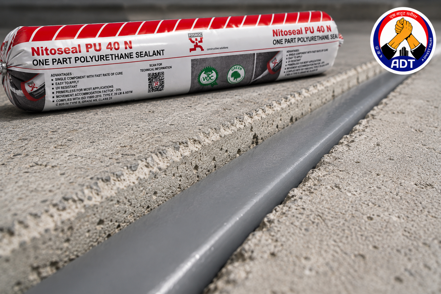 Fosroc Nitoseal PU40 sealing a perimeter joint around a window frame