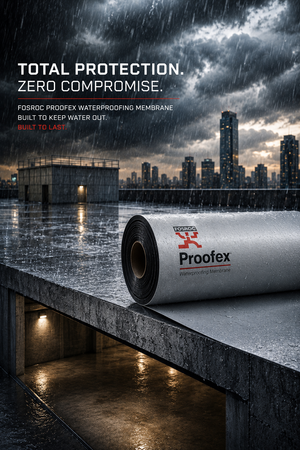 Fosroc Proofex series hot-air welded joint application — TPO FPA waterproofing membrane thermal fused seam for contractors India
