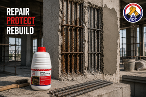 Fosroc Reebaklens RR rust remover used to repair, protect and rebuild corroded reinforced concrete structures India
