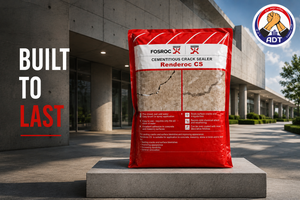 Fosroc Renderoc CS crack repair sealer for vertical and overhead wall cracks