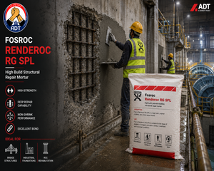 FOSROC RENDEROC RG SPL construction chemical — rapid-strength repair micro concrete fast-track structural concrete restoration India

