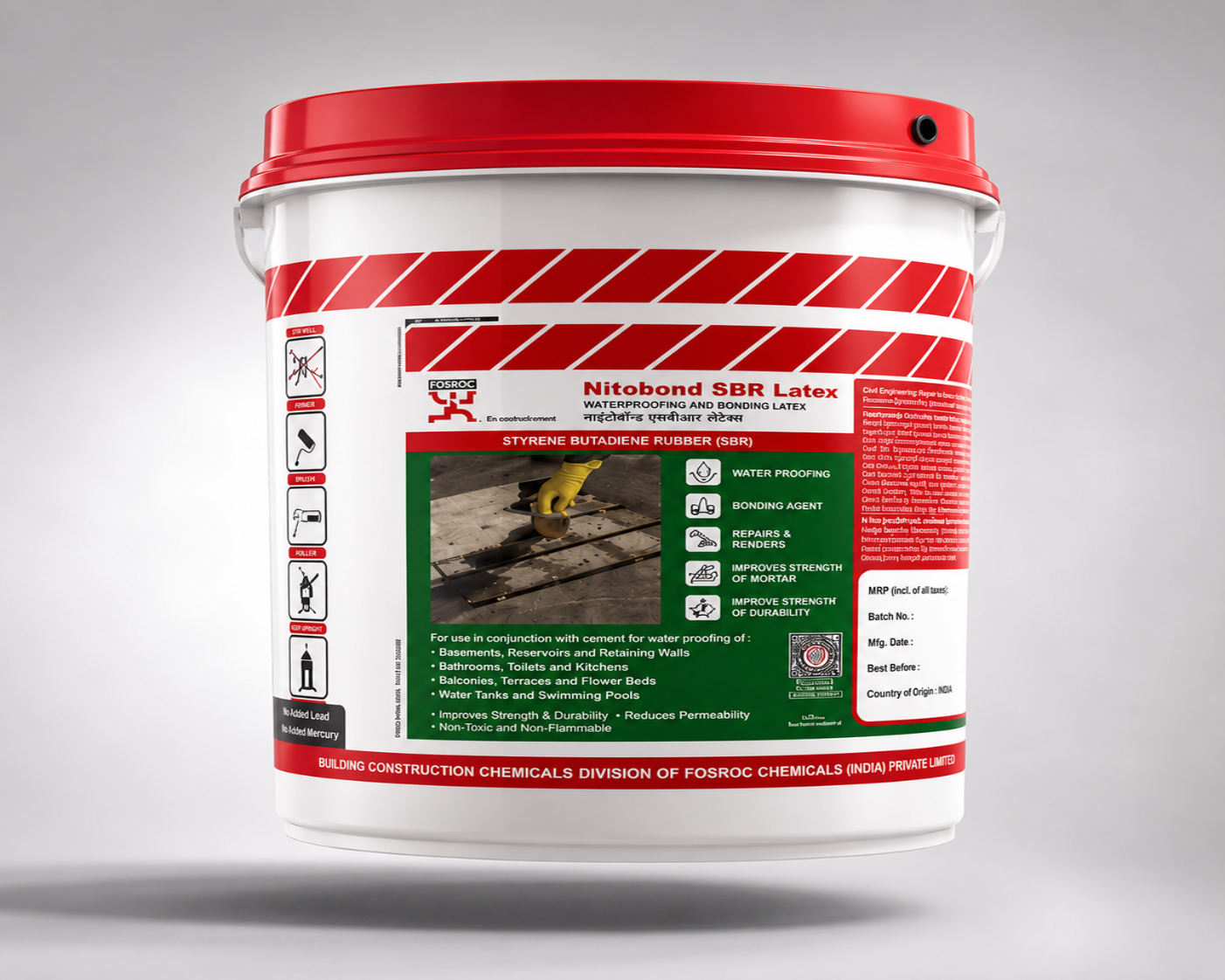 Fosroc SBR Latex — reliable rubber-based construction chemical preferred by contractors for durable and consistent on-site performance



