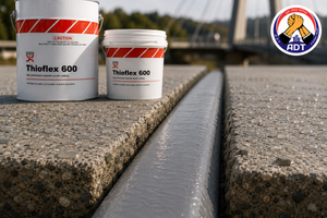 Fosroc Thioflex 600 Gun Grade fuel resistant sealant for trafficked floor joints