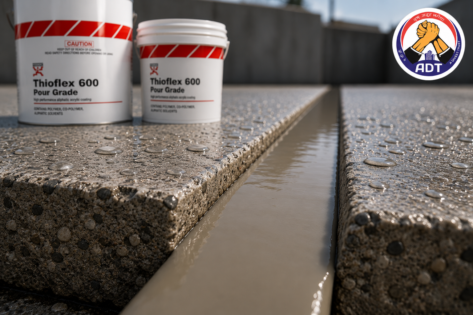 Fosroc Thioflex 600 Pour Grade fuel resistant polysulphide sealant for road and bridge joints