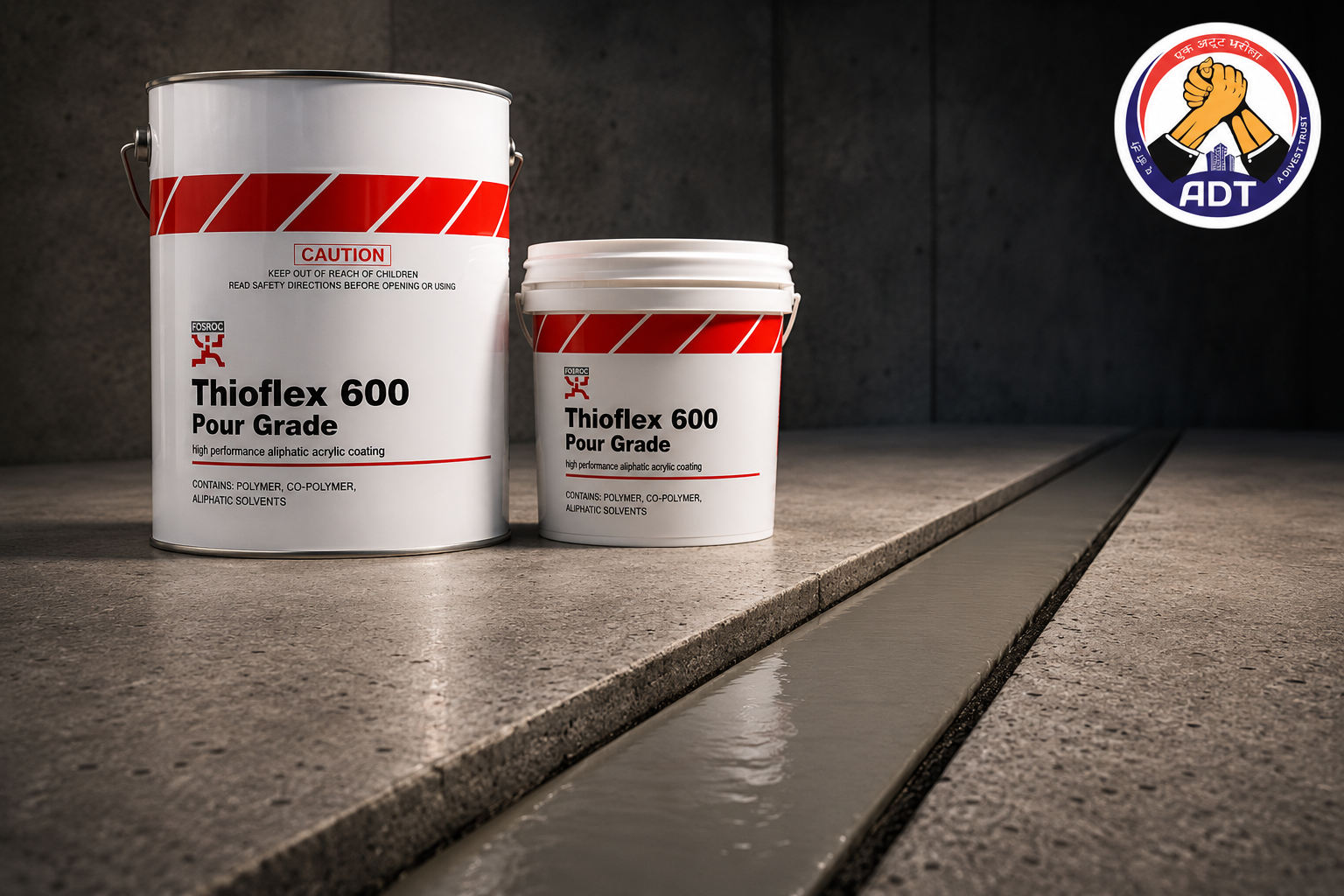 Fosroc Thioflex 600 Pour Grade polysulphide sealant for airfield and civil engineering joints