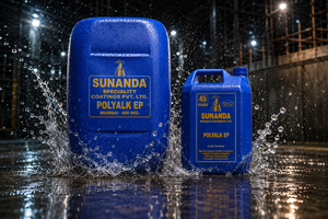 POLYALK EP applied as slurry coat on concrete surface — polymer bonding agent improving plaster repair mortar adhesion India
