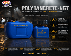 Polytancrete NGT SNF superplasticizer concrete admixture — high range water reducer workability strength Sunanda Speciality Coatings India
