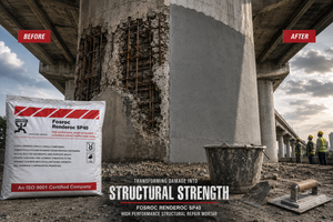 Renderoc SP 40 polymer-modified repair mortar — 40 MPa structural concrete restoration strong bond controlled shrinkage India
