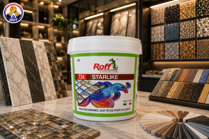Roff Starlike decorative grout in a feature tile wall