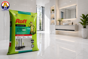 Roff T06 Vitrofix Ultra used on an external floor with stone tiles