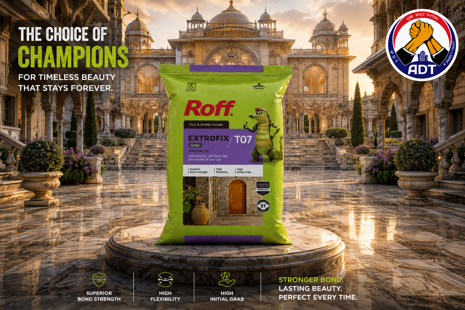 Roff T07 Extrofix high-strength adhesive for external tile cladding