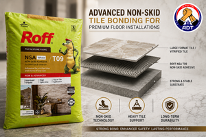 Roff T09 NSA white non-skid tile adhesive bag from Roff India