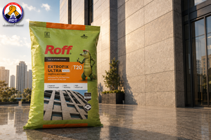 Roff T20 Extrofix Ultra white adhesive for large light tiles indoors and outdoors
