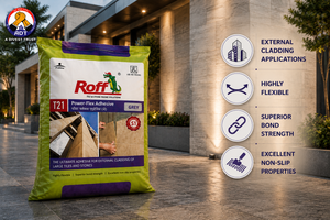 Roff T21 Extrofix Ultra grey tile adhesive bag from Roff India