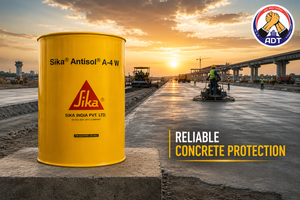 Sika Antisol A-4 water dispersed acrylic curing compound sprayed on concrete