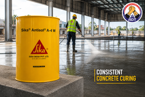 Sika Antisol A-4 preventing water loss while concrete cures to full strength