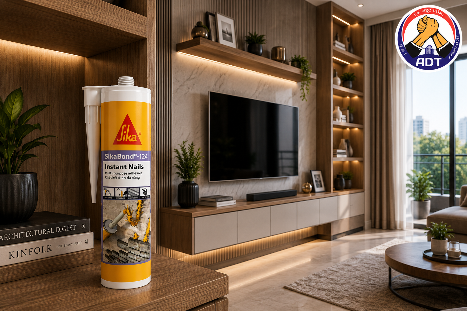 Sika Bond 124 MS polymer bonding and sealing compound from a cartridge