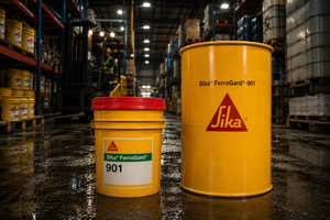 Sika Ferrogard-901 product close up — migrating corrosion inhibitor admixture specifications Sika India
