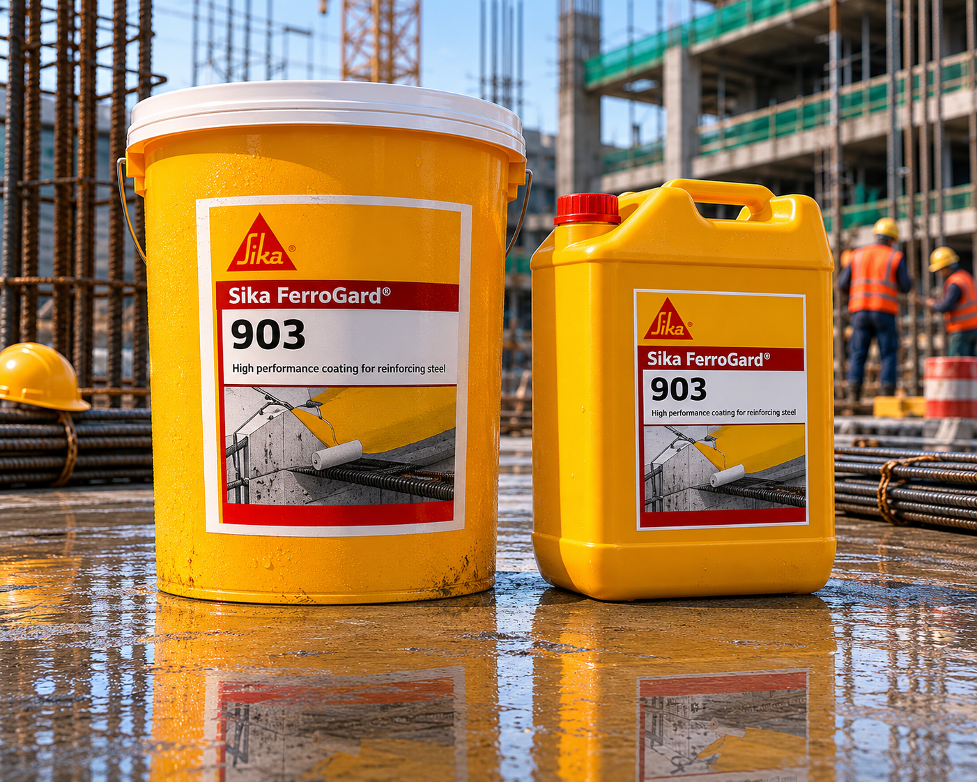 Sika Ferrogard-903 brush application on concrete bridge structure — surface applied corrosion inhibitor rehabilitation India
