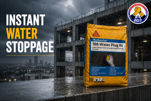 Sika MonoTop-108 Water Plug IN leak plugging solution — cement-based rapid-setting mortar for concrete wall seepage repair India