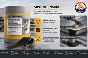Sika Multiseal AP pressed over a roof lap to seal against water
