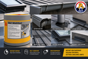 Sika Multiseal AP repairing a flashing detail on a roof