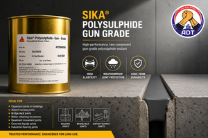 Sika Polysulphide base and curing agent mixed before application