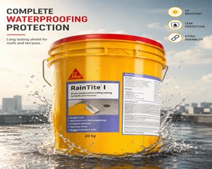 Sika Raintite I — acrylic polymer waterproofing coating by Sika India for roof, terrace and exterior wall protection

