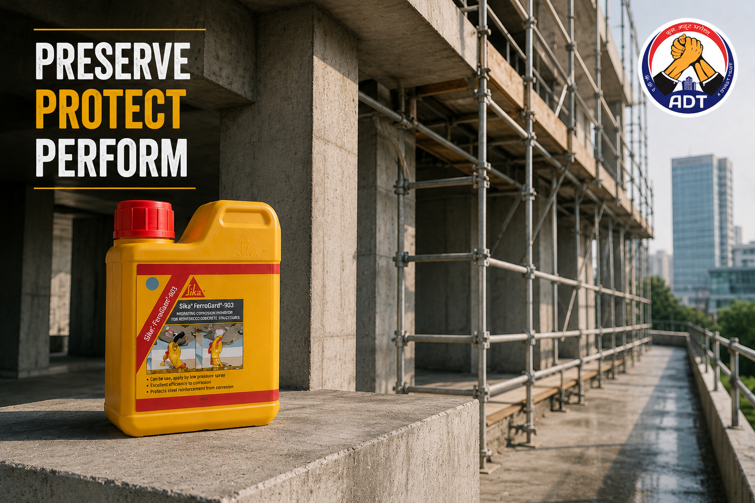 Sika Rustop corrosion protection coating for rebar in concrete repair