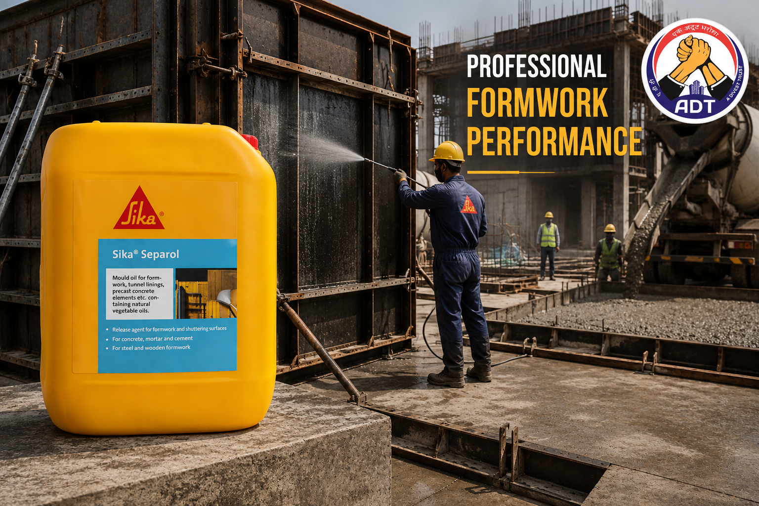 Sika Separol mould release agent for steel and timber formwork