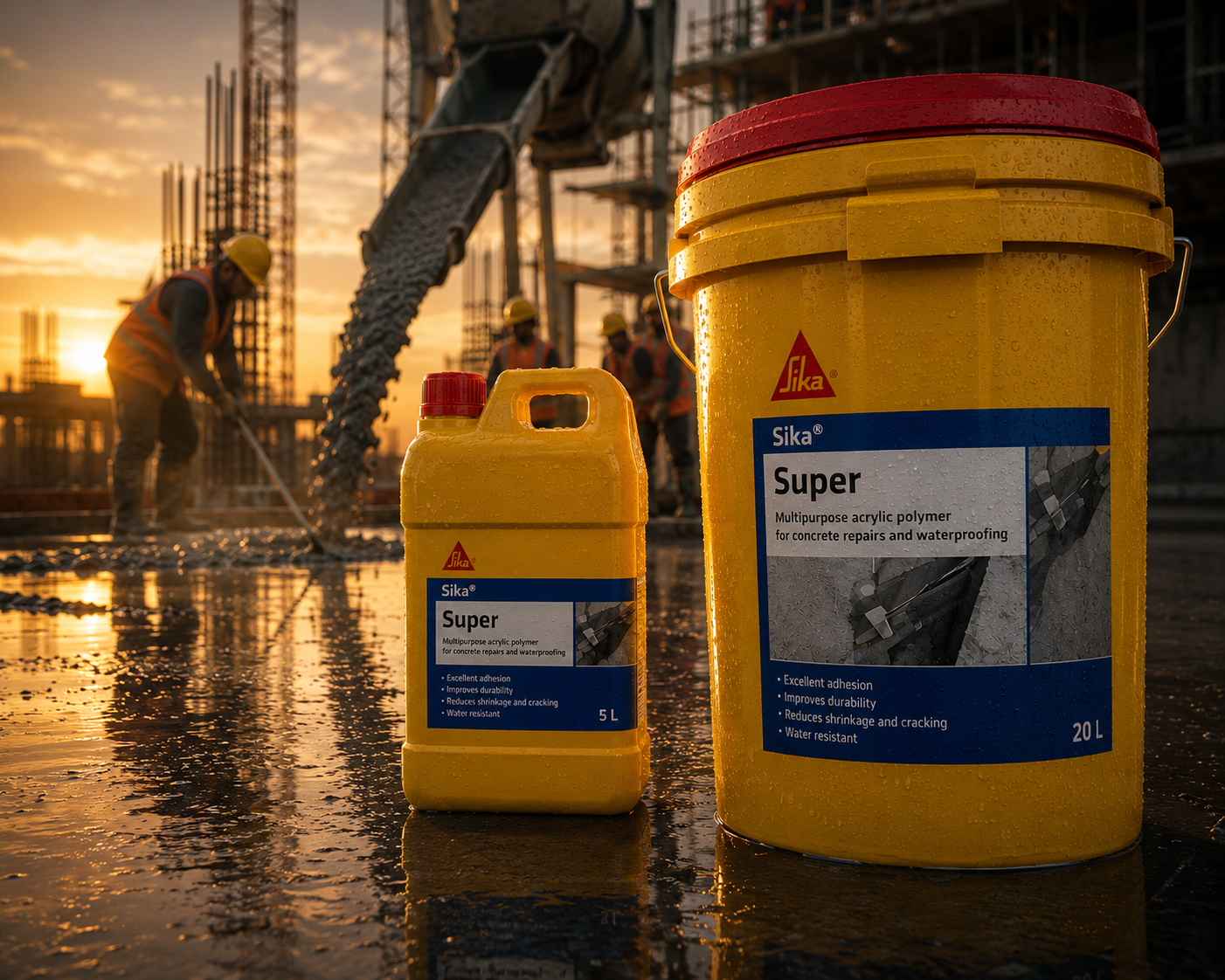 Sika India Super Latex — SBR bonding agent for structural repairs, patch work, floor screeds and wall plastering applications




