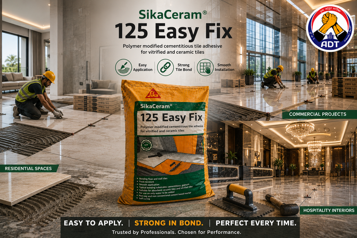 Sikaceram-125 Easy Fix tile adhesive for kitchens and bathrooms