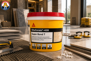 Sikaceram 428 Super Bond T two parts mixed before application