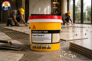 Sikaceram 428 Super Bond T elastomeric adhesive with no vertical slip