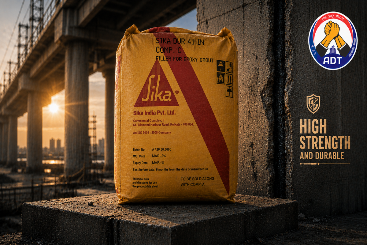 Sikadur-41 construction chemical — three-component epoxy repair mortar heavy-duty structural concrete repair durable bond India

