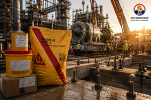 Sikadur-42 construction chemical — non-shrink epoxy grout creep resistant precision machinery and structural grouting India