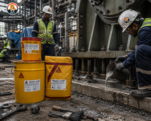 Anchor bolt grouting with Sikadur-42 MP — multi-purpose non-shrink epoxy grout high compressive strength structural India
