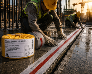 Sikadur Combiflex SG installation on basement wall joint — flexible epoxy bonded joint waterproofing system contractors India
