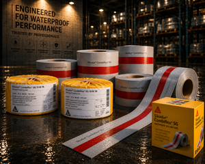 Sikadur Combiflex SG waterproofing solution — epoxy bonded flexible strip for expansion movement joint waterproofing India
