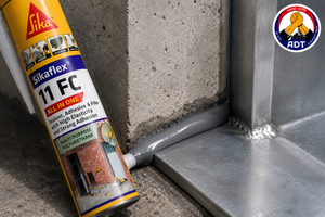 Sikaflex 11 FC permanently elastic PU sealant tooled into a joint