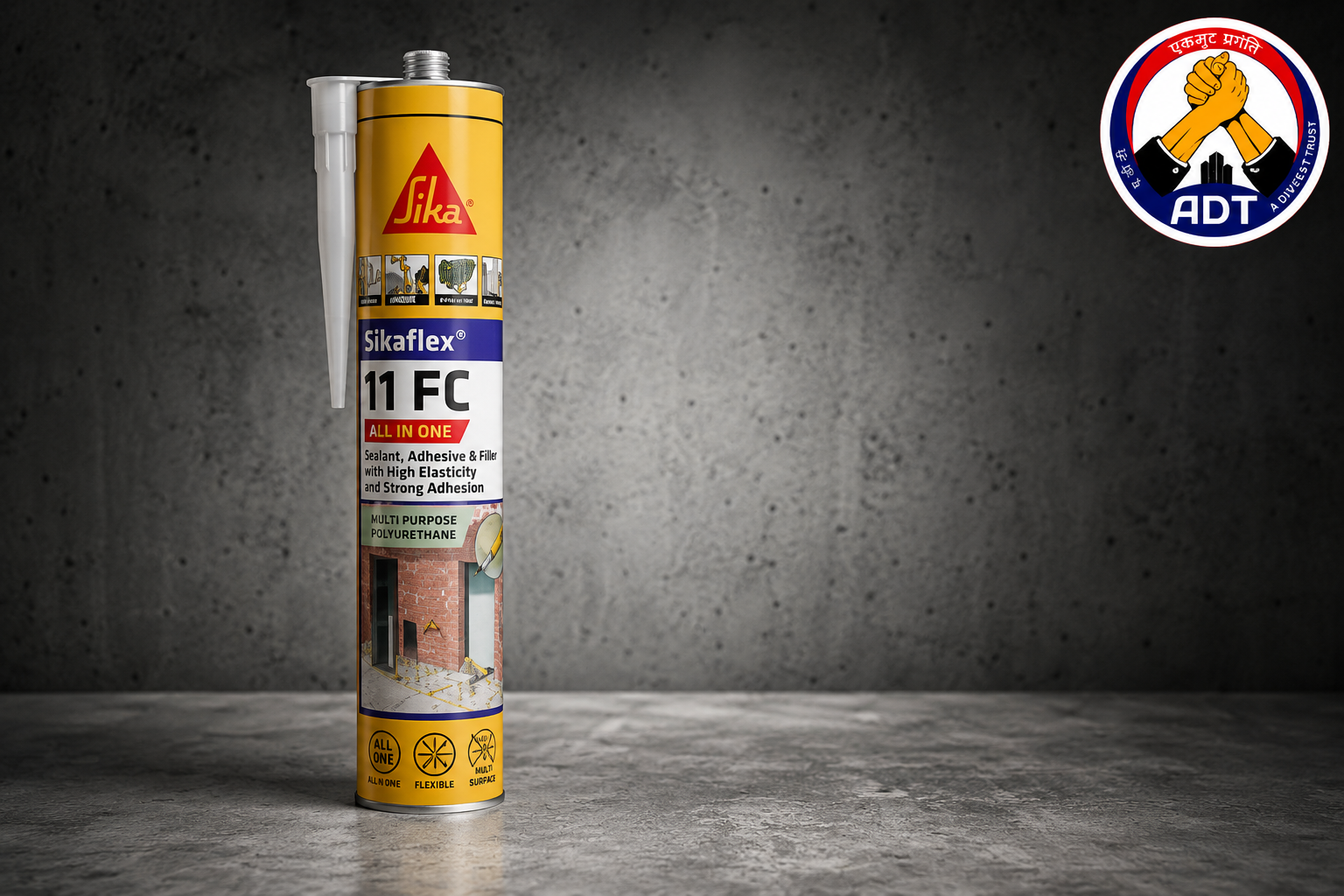 Sikaflex 11 FC polyurethane sealant and adhesive applied from a cartridge