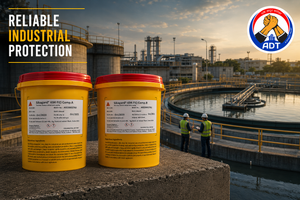 Honeycombed concrete column filled with Sikagard-694 FI — flowable epoxy putty deep void filling strong bond India
