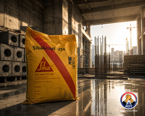 Sikagrout 214 construction chemical — non-shrink cement grout machine base anchor bolt bearing pad precast structural India
