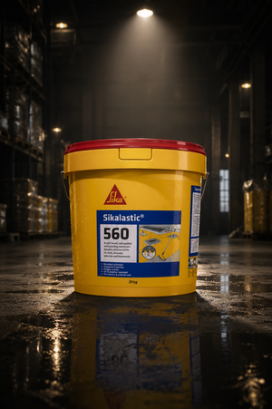 Sika Sikalastic-560 — two-component PU waterproof coating with superior crack bridging for terrace and roof waterproofing India
