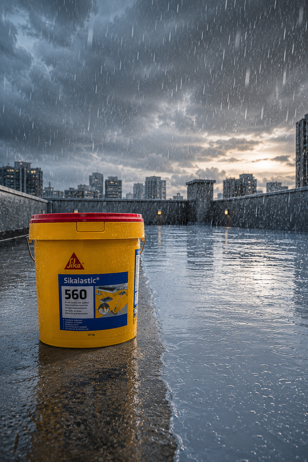 Sikalastic-560 — trusted PU elastomeric waterproof roof coating by Sika India for waterproofing contractors and structural engineers India
