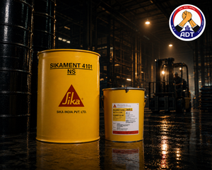 Sikament 4101NS product packaging — SNF superplasticizer concrete admixture for ready-mix structural concrete Sika India
