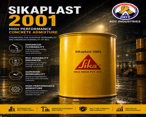 Sikaplast 2001 low PC polycarboxylate superplasticizer — concrete admixture water reduction workability slump retention Sika India
